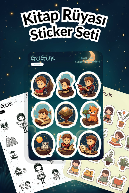 Kitap Rüyası Sticker Yaprakları Seti