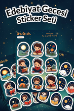 Edebiyat Gecesi Sticker Yaprakları Seti