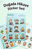 Doğada Hikaye Sticker Yaprakları Seti