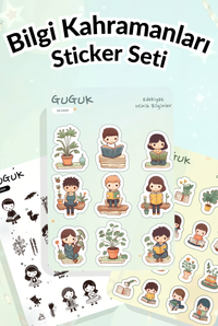 Bilgi Kahramanları Sticker Yaprakları Seti