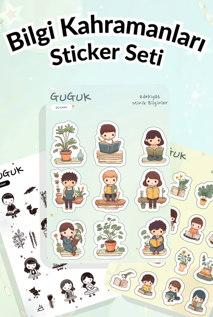 Bilgi Kahramanları Sticker Yaprakları Seti