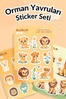 Orman Yavruları Sticker Yaprakları Seti