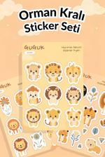 Orman Kralı Sticker Yaprakları Seti