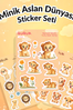 Minik Aslan Dünyası Sticker Yaprakları Seti