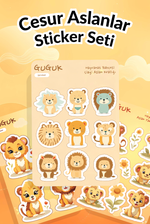 Cesur Aslanlar Sticker Yaprakları Seti