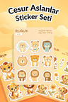 Cesur Aslanlar Sticker Yaprakları Seti