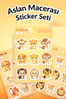 Aslan Macerası Sticker Yaprakları Seti