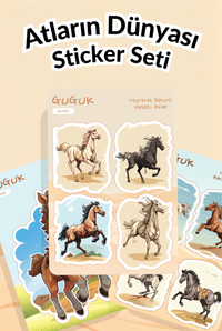 Atların Dünyası Sticker Yaprakları Seti