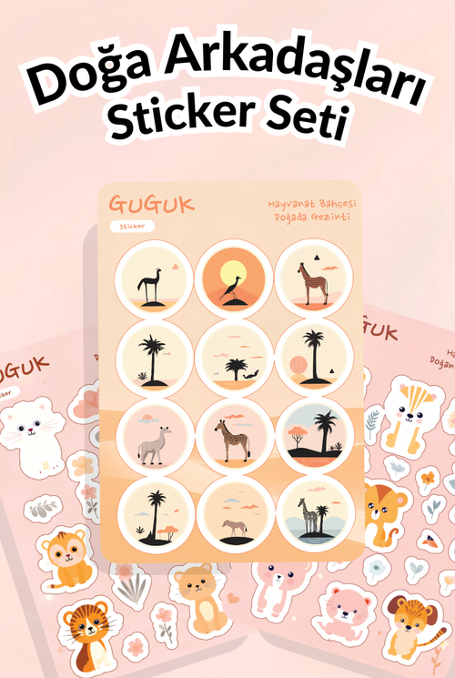 Doğa Arkadaşları Sticker Yaprakları Seti