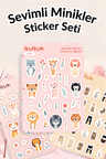 Sevimli Minikler Sticker Yaprakları Seti