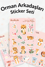 Orman Arkadaşları Sticker Yaprakları Seti