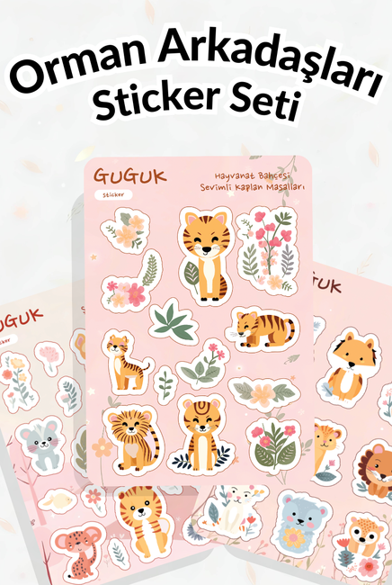 Orman Arkadaşları Sticker Yaprakları Seti