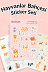 Hayvanlar Bahçesi Sticker Yaprakları Seti