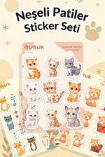 Neşeli Patiler Sticker Yaprakları Seti