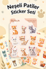 Neşeli Patiler Sticker Yaprakları Seti