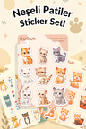 Neşeli Patiler Sticker Yaprakları Seti