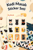 Kedi Masalı Sticker Yaprakları Seti