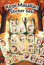 Kirpi Masalları Sticker Yaprakları Seti 