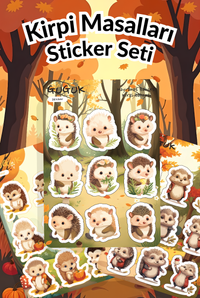 Kirpi Masalları Sticker Yaprakları Seti 