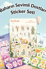 Baharın Sevimli Dostları Sticker Yaprakları Seti
