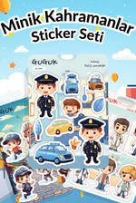 Minik Kahramanlar Sticker Yaprakları Seti