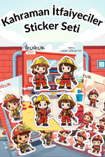 Kahraman İtfaiyeciler Sticker Yaprakları Seti