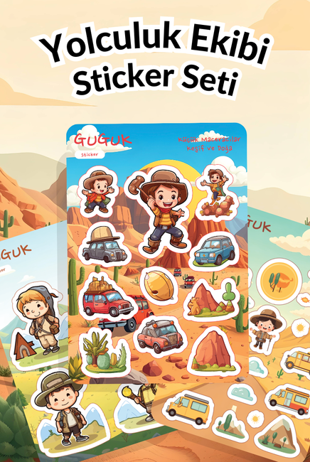 Yolculuk Ekibi Sticker Yaprakları Seti