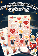 Sevgi Dolu Küçük Prens Sticker Yaprakları Seti