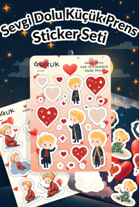 Sevgi Dolu Küçük Prens Sticker Yaprakları Seti
