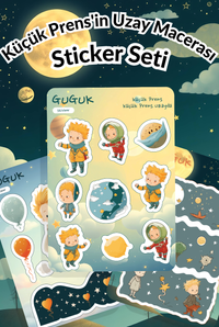 Küçük Prens'in Uzay Macerası Sticker Yaprakları Seti