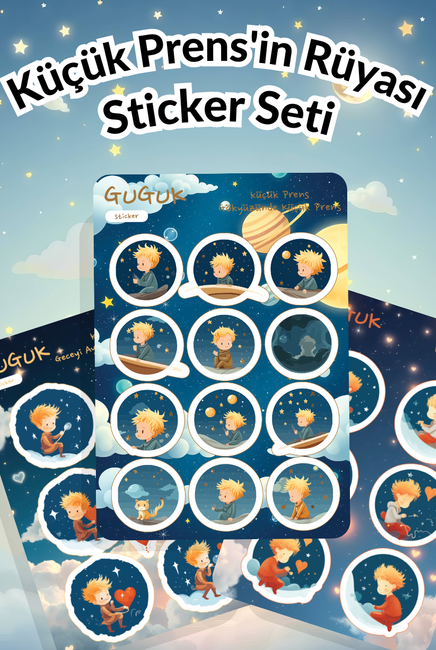 Küçük Prens'in Rüyası Sticker Yaprakları Seti