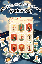 Küçük Prens ve Sonsuz Evren Sticker Yaprakları Seti