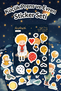 Küçük Prens ve Evren Sticker Yaprakları Seti
