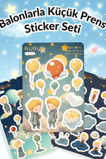 Balonlarla Küçük Prens Sticker Yaprakları Seti 