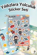 Yıldızlara Yolculuk Sticker Yaprakları Seti