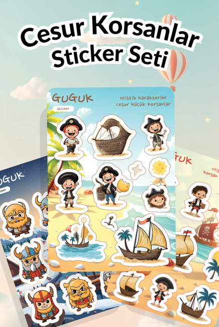 Cesur Korsanlar Sticker Yaprakları Seti