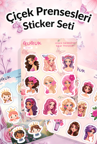 Çiçek Prensesleri Sticker Yaprakları Seti