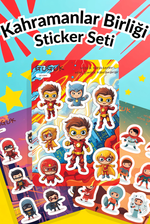 Kahramanlar Birliği Sticker Yaprakları Seti