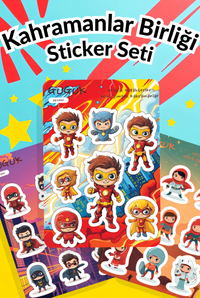 Kahramanlar Birliği Sticker Yaprakları Seti
