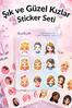 Şık ve Güzel Kızlar Sticker Yaprakları Seti