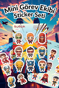 Mini Görev Ekibi Sticker Yaprakları Seti