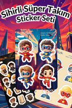 Sihirli Süper Takım Sticker Yaprakları Seti 