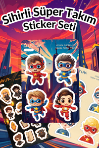 Sihirli Süper Takım Sticker Yaprakları Seti 