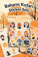 Baharın Kızları Sticker Yaprakları Seti 