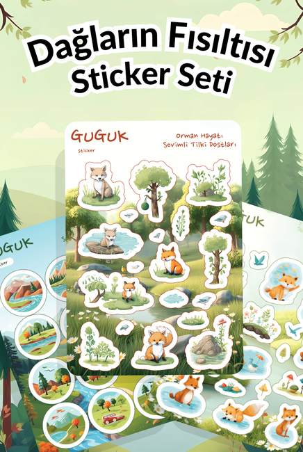 Dağların Fısıltısı Sticker Yaprakları Seti