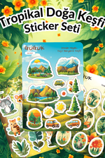 Tropikal Doğa Keşfi Sticker Yaprakları Seti