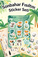 Sonbahar Fısıltısı Sticker Yaprakları Seti