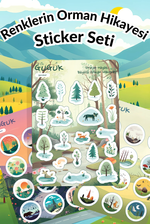 Renklerin Orman Hikayesi Sticker Yaprakları Seti