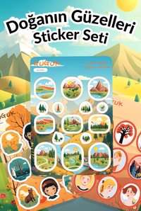 Doğanın Güzelleri Sticker Yaprakları Seti