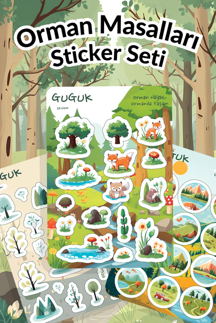 Orman Masalları Sticker Yaprakları Seti